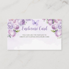 Tarjeta De Recepción Personalizado Morple Floral Mariposa Baby Shower