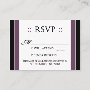 Tarjeta De Recepción ::personalizado: Sencillamente Elegante RSVP de be