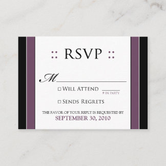 Tarjeta De Recepción ::personalizado: Sencillamente Elegante RSVP de be