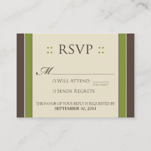 Tarjeta De Recepción ::personalizado: Sencillamente Elegante RSVP de Mo
