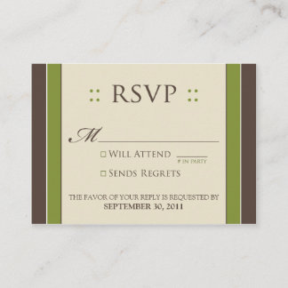 Tarjeta De Recepción ::personalizado: Sencillamente Elegante RSVP de Mo