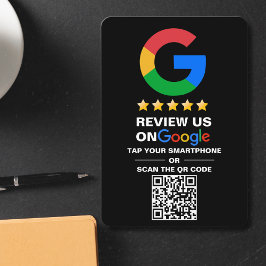 Tarjeta De Recepción Personalizado simple Código Qr Google Review Negoc