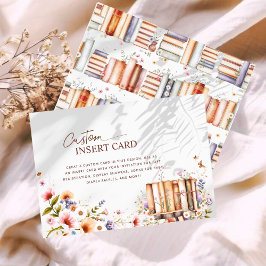 Tarjeta De Recepción Personalizado Storybook Wildflower Bridal Shower