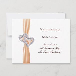 Tarjeta de recepción personalizado Tangerine Heart