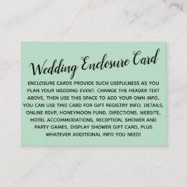 Tarjeta De Recepción Personalizado versátil Boda simple DIY