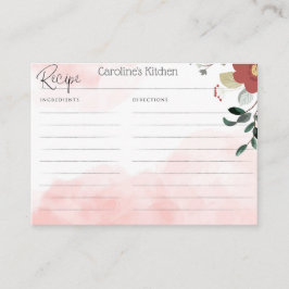 Tarjeta De Recepción Personalized Recipe Card for Bridal Shower