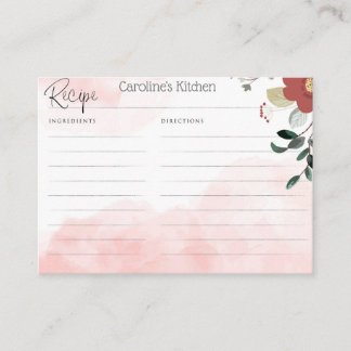 Tarjeta De Recepción Personalized Recipe Card for Bridal Shower