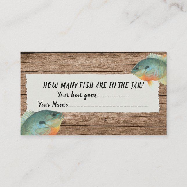 Tarjeta De Recepción Pesca de cuántas cartas de caza Baby Shower pescad (Anverso)