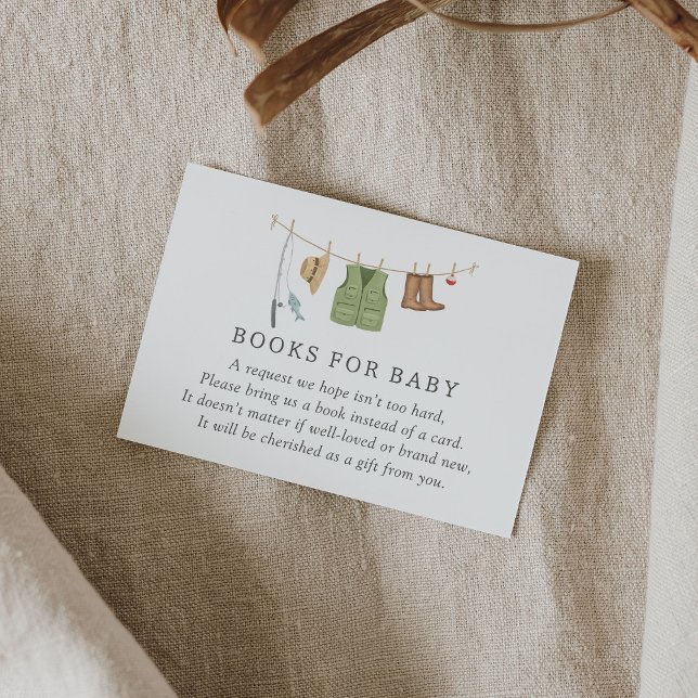 Tarjeta De Recepción Pesca de Libros Baby Shower Para Bebé (Subido por el creador)