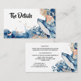 Tarjeta De Recepción Pescado de ballena mamíferos marinos moda naranja