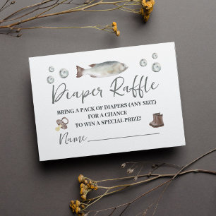 Tarjeta De Recepción Pescador ducha de bebé Reel emocionado Diaper Raff