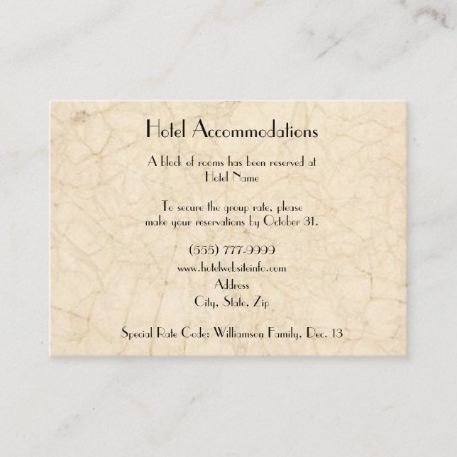 Tarjeta De Recepción Pescadores Amantes De Alojamiento En El Hotel Tarj (Anverso)