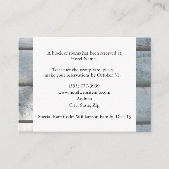 Tarjeta De Recepción Pescadores Amantes De Alojamiento En El Hotel Tarj (Anverso)