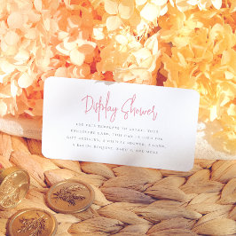 Tarjeta De Recepción Petales y ducha de novia floral Prosecco