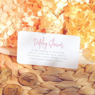 Tarjeta De Recepción Petales y ducha de novia floral Prosecco