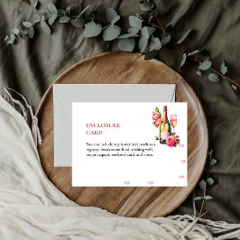 Tarjeta De Recepción Petales Y Fiesta De Ducha Bridal Prosecco