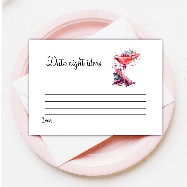 Tarjeta De Recepción Petales y Prosecco Floral Bridal Shower Date Juego (Subido por el creador)