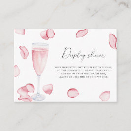 Tarjeta De Recepción Pétalos y Prosecco - Exposición de ducha