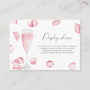Tarjeta De Recepción Pétalos y Prosecco - Exposición de ducha
