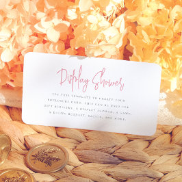 Tarjeta De Recepción Pétalos y Prosecco Floral Bridal Shower