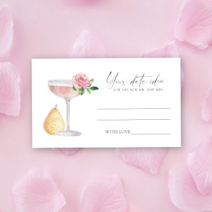 Tarjeta De Recepción Pétalos y Prosecco - Ideas para una noche de cita