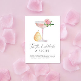 Tarjeta De Recepción Pétalos y Prosecco - Receta para la futura novia