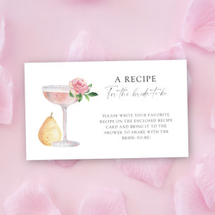 Tarjeta De Recepción Pétalos y Prosecco - Receta para que la novia sea