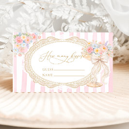 Tarjeta De Recepción Petals Prosecco How Many Kisses Game