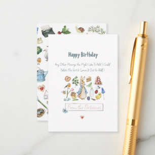 Tarjeta De Recepción peter personalizado del conejo