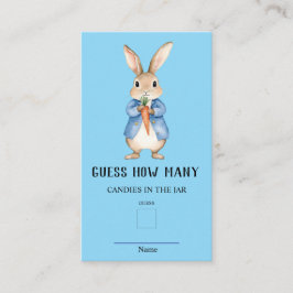 Tarjeta De Recepción Peter Rabbit Adivina Cuántos juegos de Baby Shower
