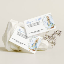 Tarjeta De Recepción Peter Rabbit Baby Boy - Diaper Raffle Insert Card