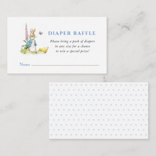Tarjeta De Recepción Peter Rabbit Baby ducha Diaper Raffle