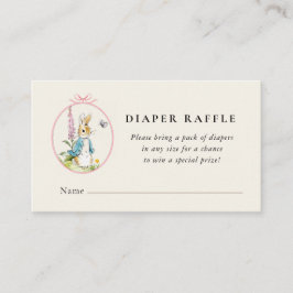 Tarjeta De Recepción Peter Rabbit Baby ducha Diaper Raffle