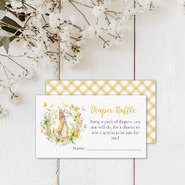 Tarjeta De Recepción Peter Rabbit Baby Ducha Diaper Raffle Enclosure C