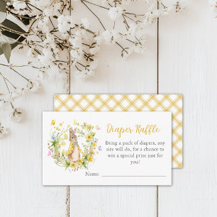Tarjeta De Recepción Peter Rabbit Baby Ducha Diaper Raffle Enclosure C
