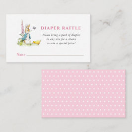 Tarjeta De Recepción Peter Rabbit Baby Girl ducha Diaper Raffle