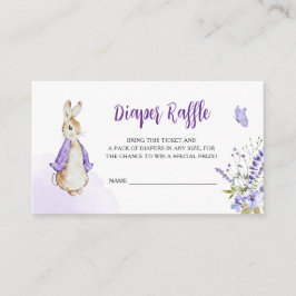 Tarjeta De Recepción Peter Rabbit Baby Shower Diaper Raffle