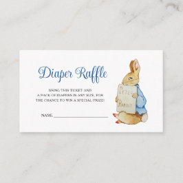 Tarjeta De Recepción Peter Rabbit Baby Shower Diaper Raffle