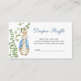 Tarjeta De Recepción Peter Rabbit Baby Shower Diaper Raffle