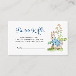 Tarjeta De Recepción Peter Rabbit Baby Shower Diaper Raffle