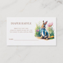 Tarjeta De Recepción Peter Rabbit Baby Shower Diaper Raffle