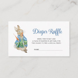 Tarjeta De Recepción Peter Rabbit Baby Shower Diaper Raffle