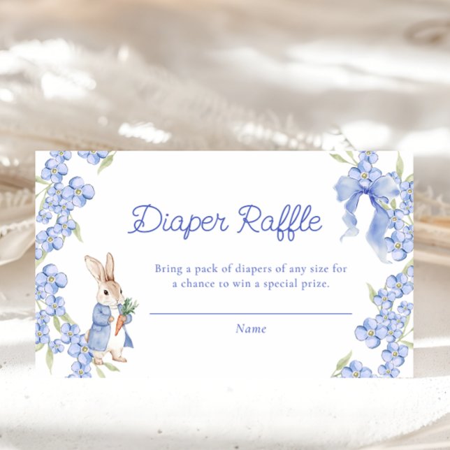 Tarjeta De Recepción Peter Rabbit Baby Shower Diaper Raffle Tickets (Subido por el creador)