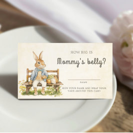 Tarjeta De Recepción Peter Rabbit Baby Shower ¿Qué tan grande es el Bel