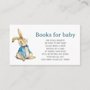 Tarjeta De Recepción Peter Rabbit Blue Book Request Insertar