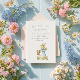 Tarjeta De Recepción Peter Rabbit Garden Baby Shower Diaper Raffle
