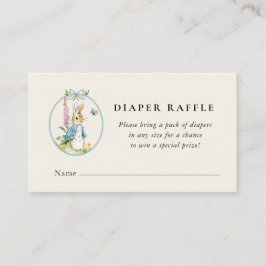 Tarjeta De Recepción Peter Rabbit Niño ducha Diaper Raffle