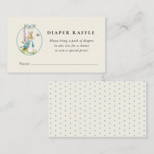 Tarjeta De Recepción Peter Rabbit Niño ducha Diaper Raffle