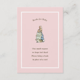 Tarjeta De Recepción Peter Rabbit Pink Vintage Baby Book