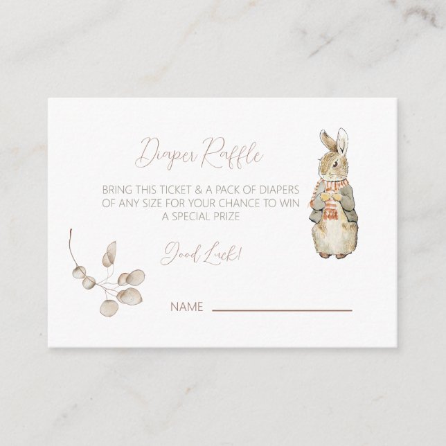 Tarjeta De Recepción Peter the Rabbit Fall en el invierno de otoño en B (Anverso)